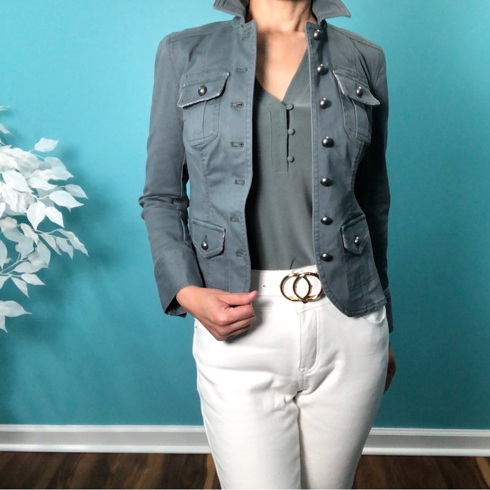 ⭐️NEW⭐️White House Black Market (WHBM) Military Style Jacket - Picture 3 of 12